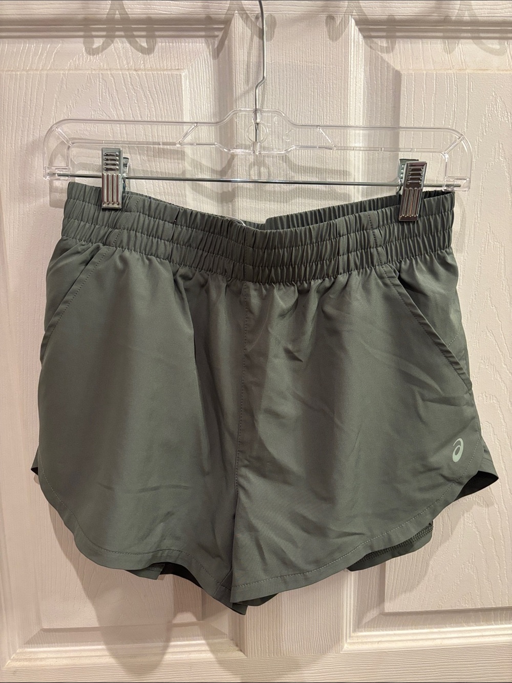 Asics Olive Green Running Shorts